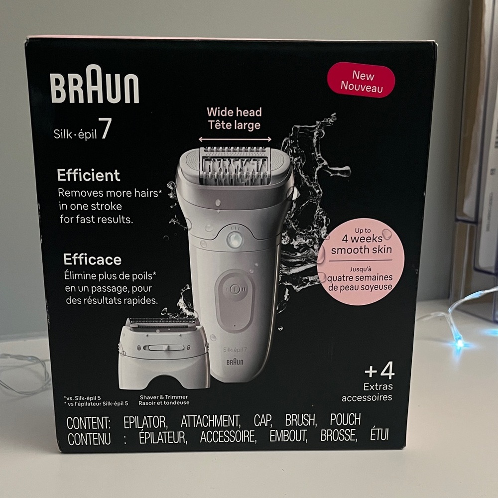 Braun Silk-épil 7 White Hair Removal Epilator